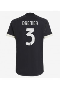 Juventus Gleison Bremer #3 Jalkapallovaatteet Kolmaspaita 2023-24 Lyhythihainen